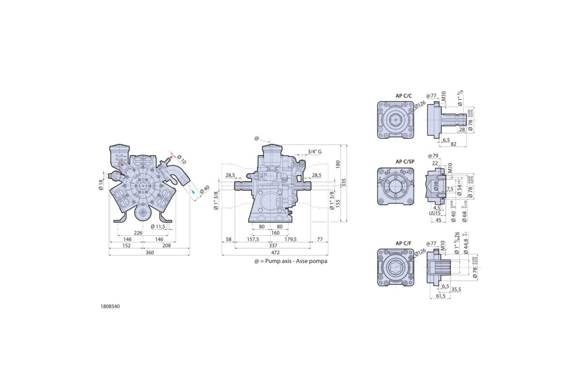 Αντλία Ψεκαστικού AR 813 BLUEFLEX