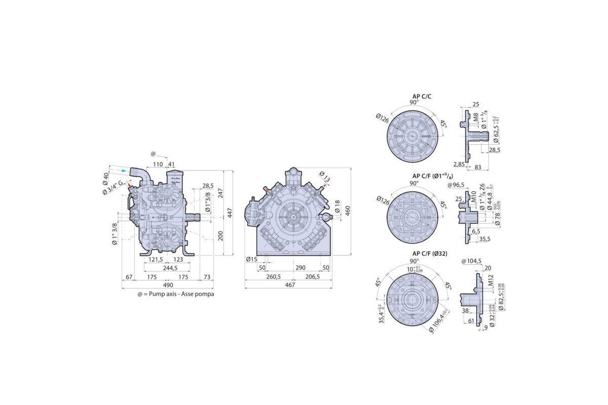 Αντλία Ψεκαστικού BHS 170 BLUEFLEX