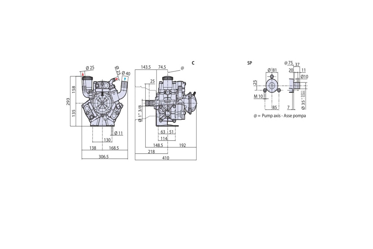 Αντλία Ψεκαστικού AR 135 BP BLUEFLEX