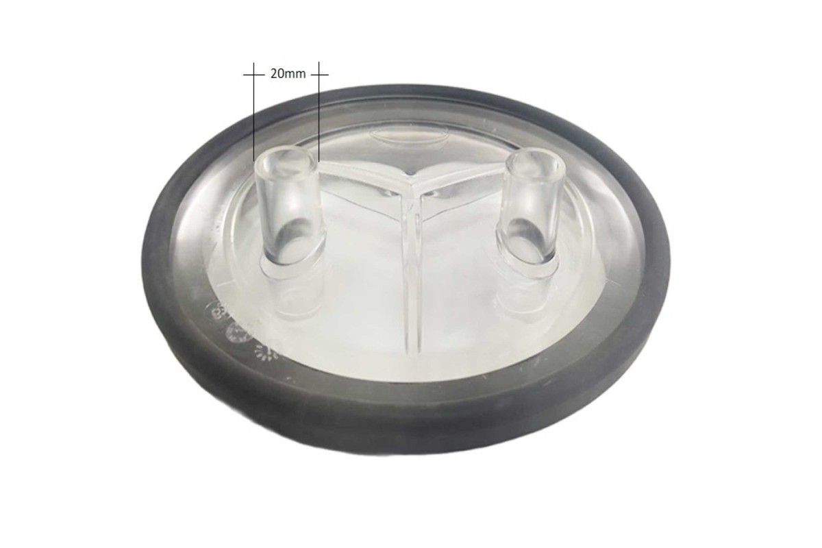 Καπάκι κάδου γάλακτος 2 εξόδων Φ20mm με φλάντζα Καπάκι κάδου γάλακτος 2 εξόδων Φ20mm με φλάντζα