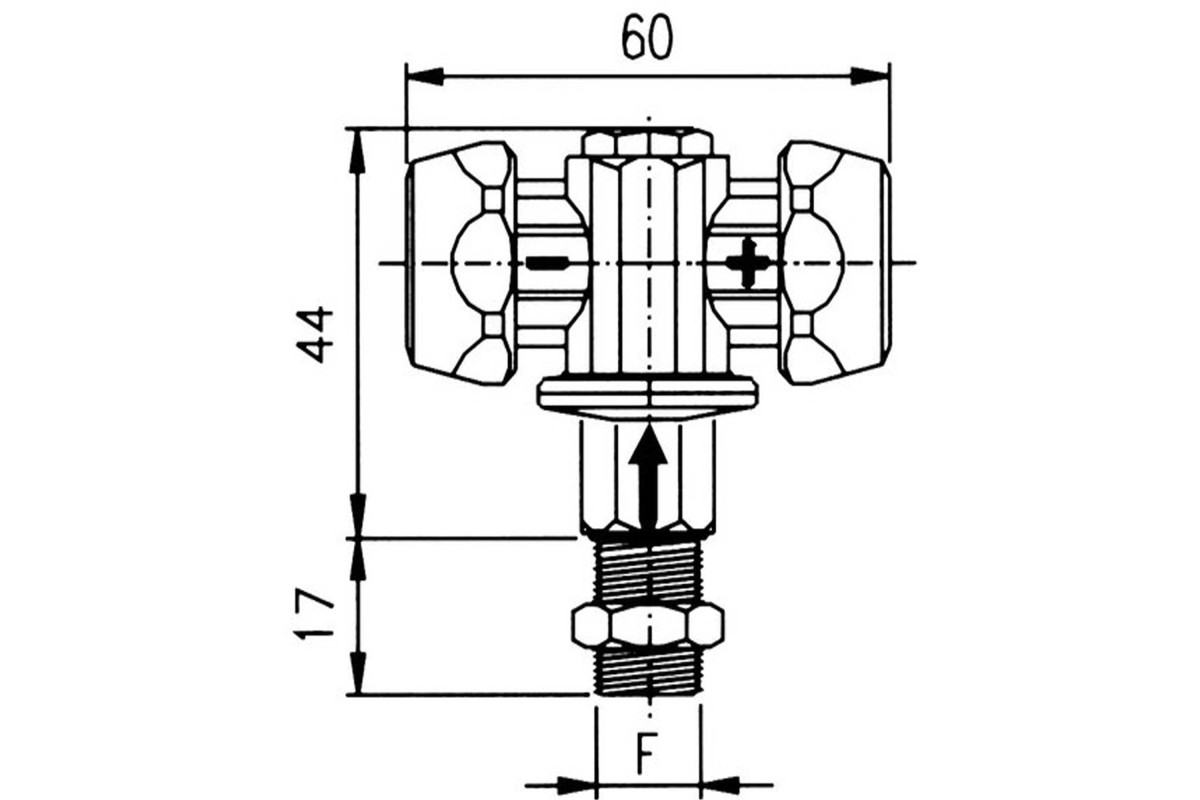 Μπεκ Διπλό Ορειχάλκινο για Τουρμπίνες Ψεκασμού 