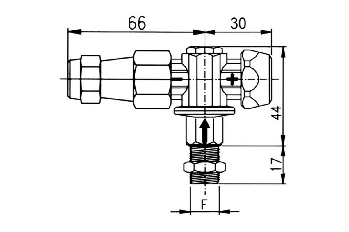 Μπεκ Διπλό Ρυθμιζόμενο Ορειχάλκινο για Τουρμπίνες Ψεκασμού