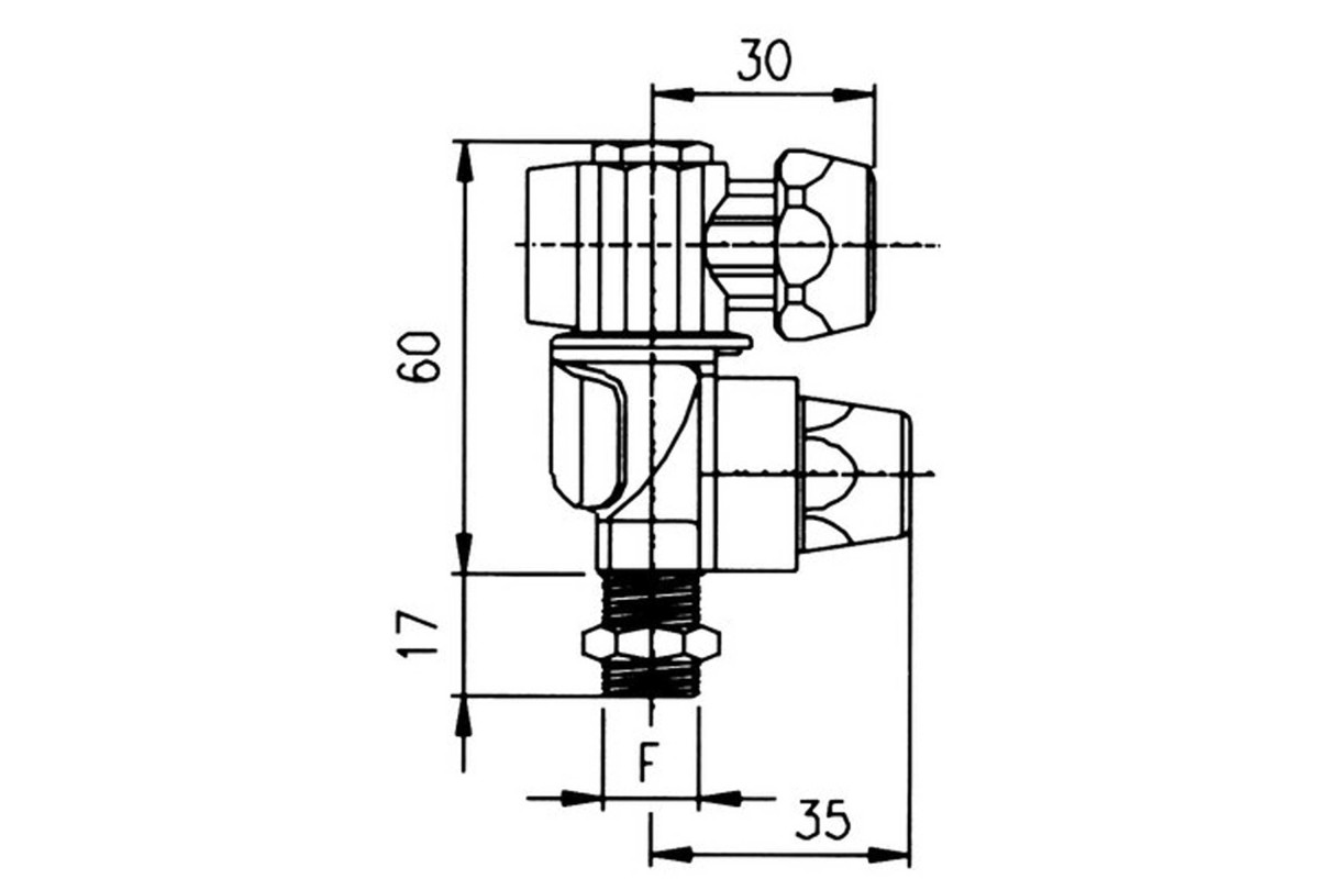 Μπεκ Γωνιακό Σπαστό Αντισταλλακτικό για Τουρμπίνες Ψεκασμού